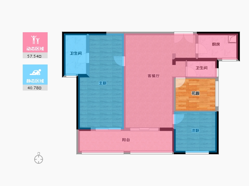 云南省-红河哈尼族彝族自治州-福源新城-94.52-户型库-动静分区