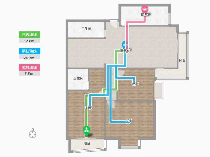 山东省-青岛市-金华公寓-164.22-户型库-动静线