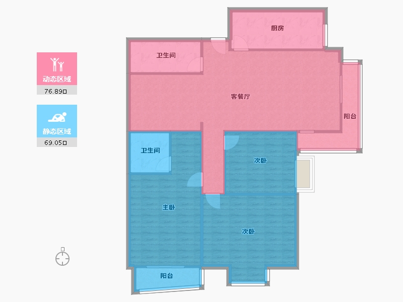 山东省-青岛市-金华公寓-164.22-户型库-动静分区