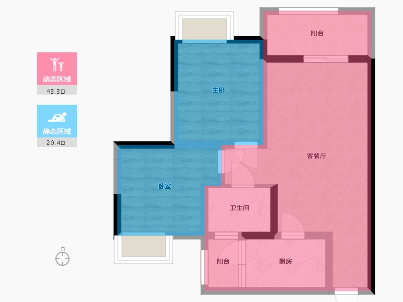 四川省-成都市-御龙城-61.00-户型库-动静分区