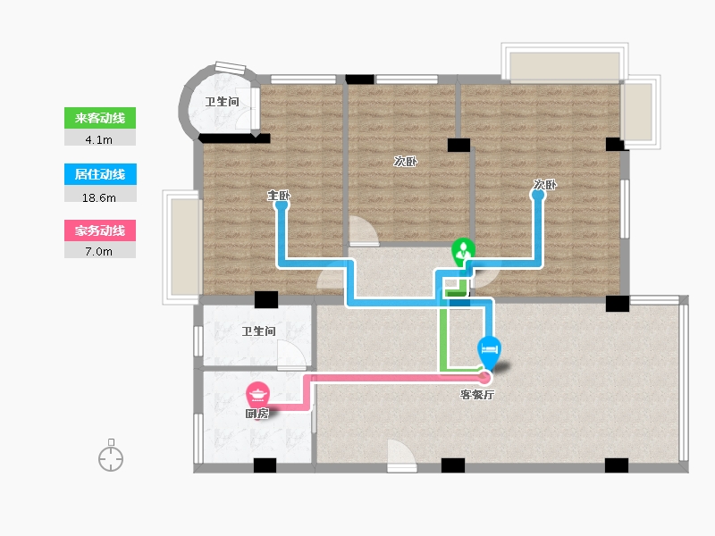 广东省-佛山市-园东南路小区-115.00-户型库-动静线