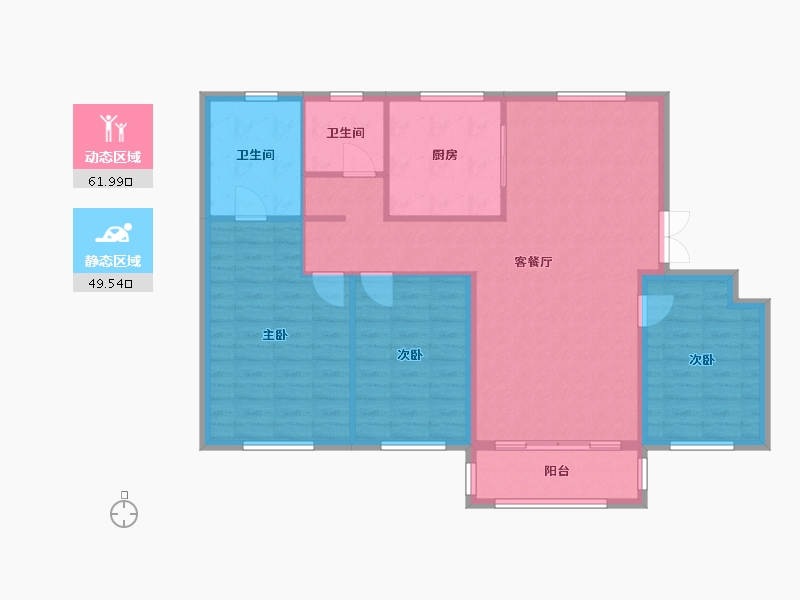 黑龙江省-哈尔滨市-鲁商悦未来-100.00-户型库-动静分区