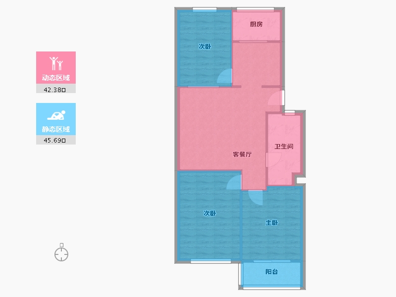 山西省-太原市-省引黄局宿舍-95.00-户型库-动静分区