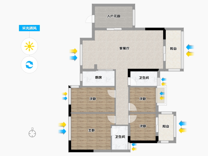 广东省-河源市-泰和中央-120.00-户型库-采光通风