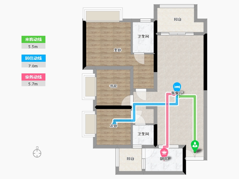 重庆-重庆市-棠宁府-98.00-户型库-动静线