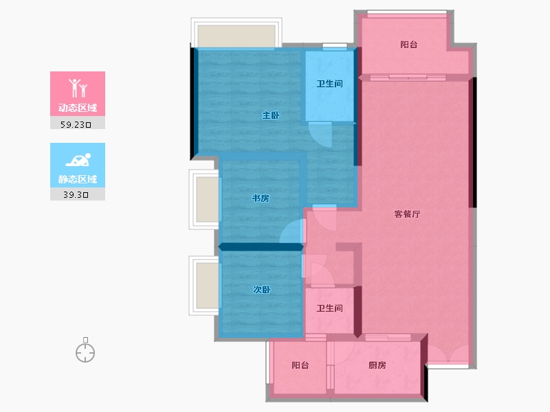 重庆-重庆市-棠宁府-98.00-户型库-动静分区