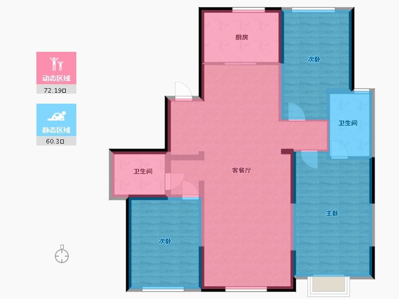 浙江省-温州市-凤起玉鸣-120.00-户型库-动静分区