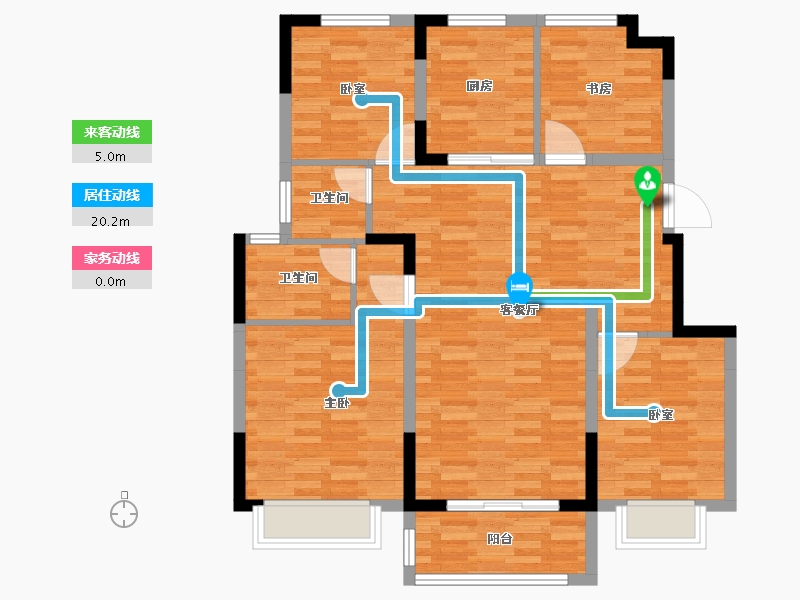 江苏省-扬州市-金辉·优步大道-99.30-户型库-动静线