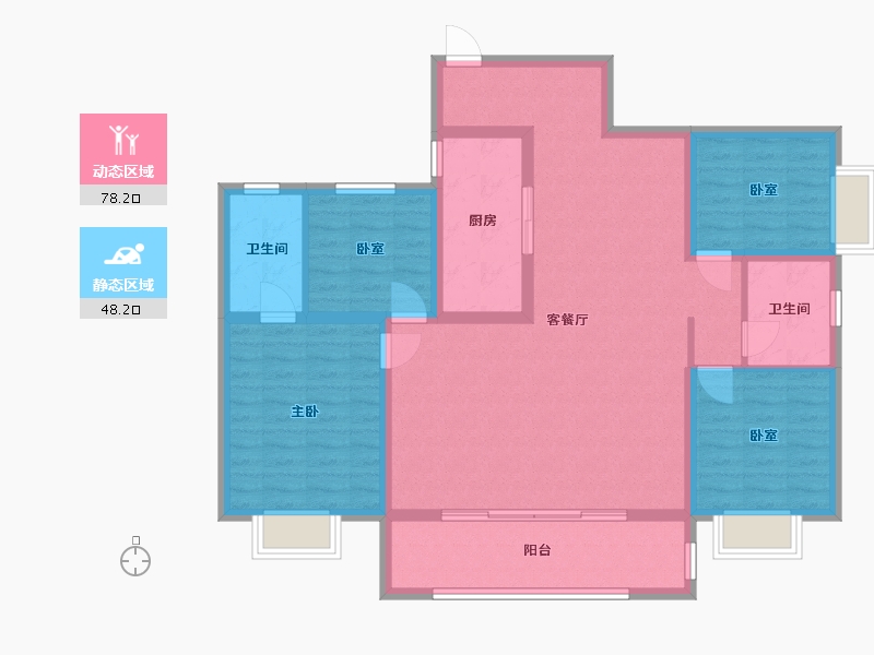 云南省-昆明市-万科城-121.00-户型库-动静分区