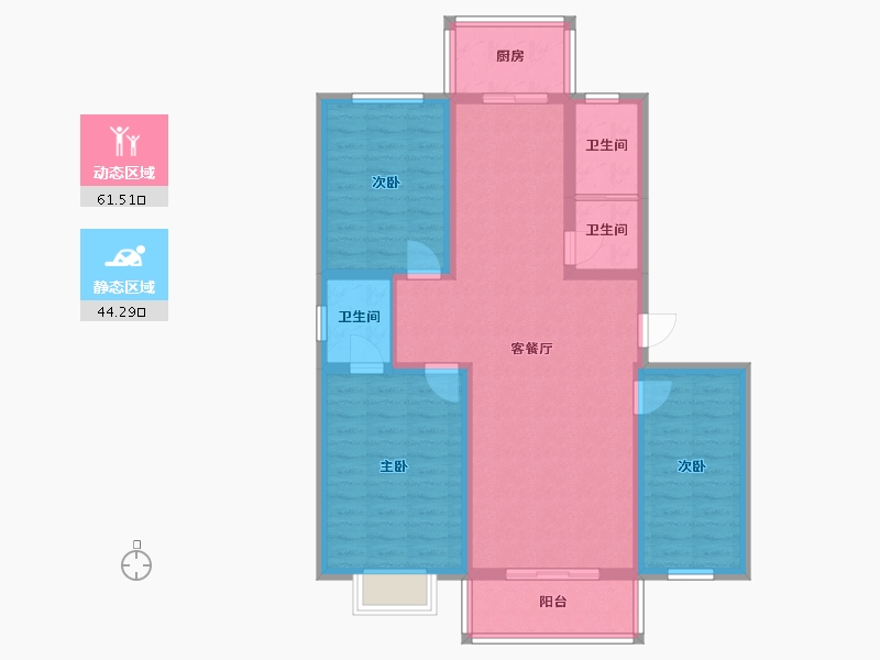 山西省-运城市-南山华城-110.00-户型库-动静分区