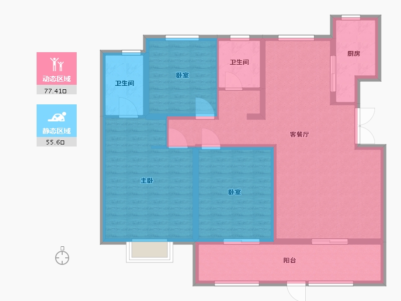 山东省-临沂市-联泰中心城-120.00-户型库-动静分区