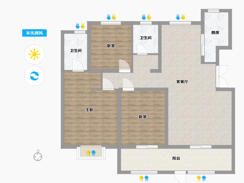 山东省-临沂市-联泰中心城-120.00-户型库-采光通风