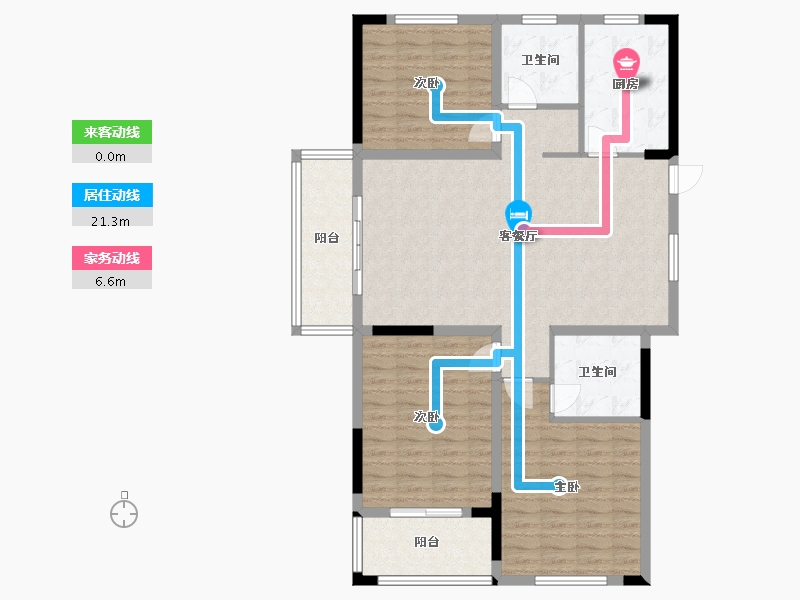 浙江省-绍兴市-全心家园-120.00-户型库-动静线