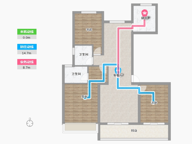 江苏省-常州市-牡丹三江公馆-99.99-户型库-动静线