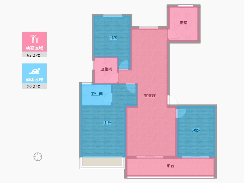 江苏省-常州市-牡丹三江公馆-99.99-户型库-动静分区