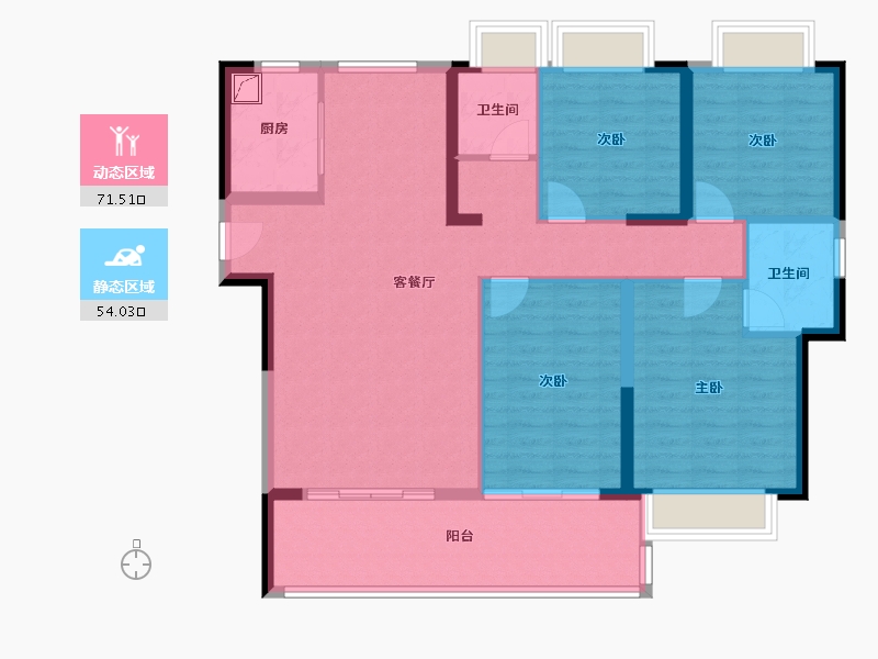 福建省-泉州市-金座唐道636-113.28-户型库-动静分区