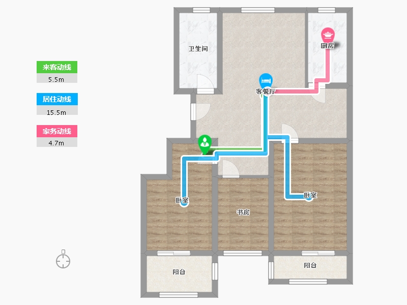 山东省-威海市-都市枫景-92.00-户型库-动静线