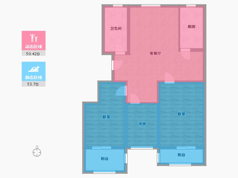 山东省-威海市-都市枫景-92.00-户型库-动静分区