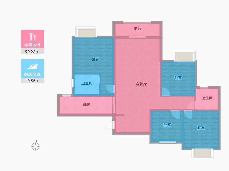 广西壮族自治区-南宁市-建工嘉园-97.30-户型库-动静分区