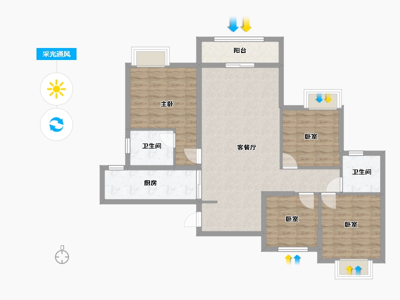 广西壮族自治区-南宁市-建工嘉园-97.30-户型库-采光通风