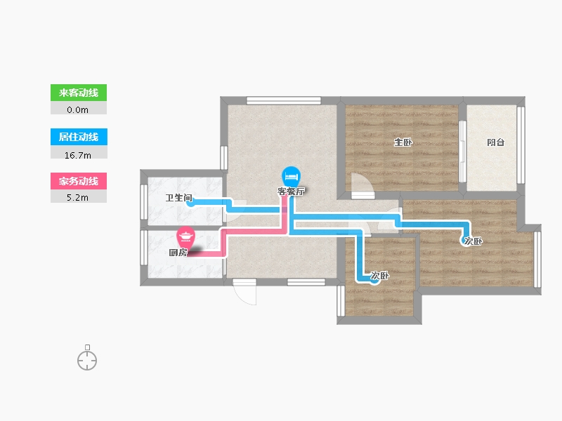 江苏省-南京市-明秀映山苑-64.24-户型库-动静线