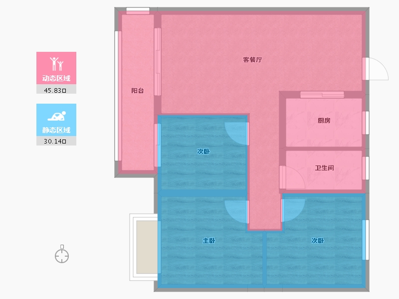 湖北省-武汉市-武汉二十四城-72.35-户型库-动静分区