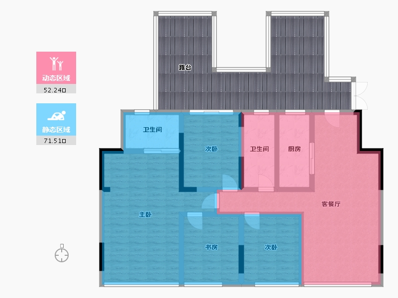 重庆-重庆市-泰吉同城悦府星台-117.00-户型库-动静分区