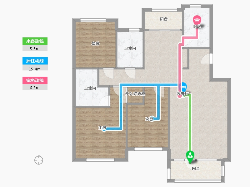 山东省-济南市-海尔绿城全运村桂花园-南区-127.00-户型库-动静线