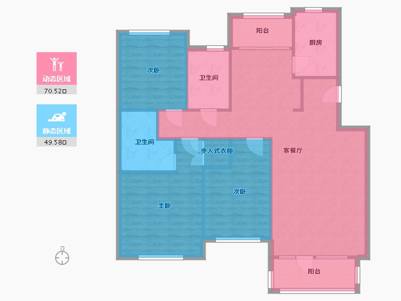 山东省-济南市-海尔绿城全运村桂花园-南区-127.00-户型库-动静分区