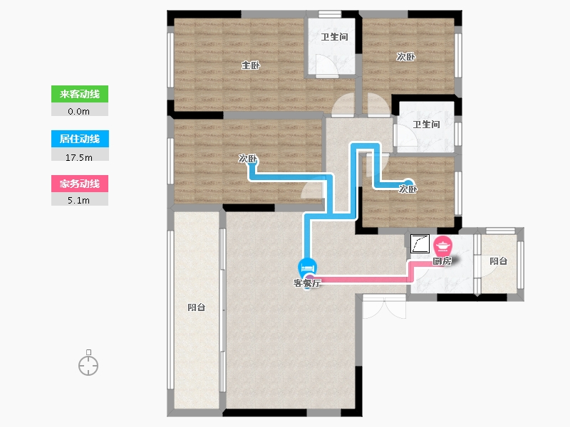 青海省-海西蒙古族藏族自治州-书山郡-144.00-户型库-动静线