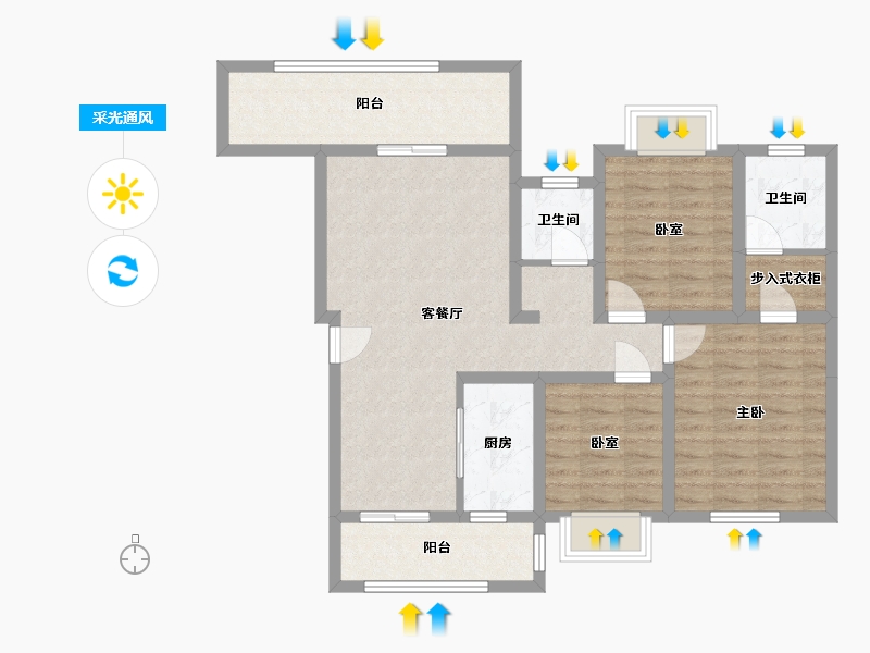 四川省-眉山市-天府水岸-120.00-户型库-采光通风