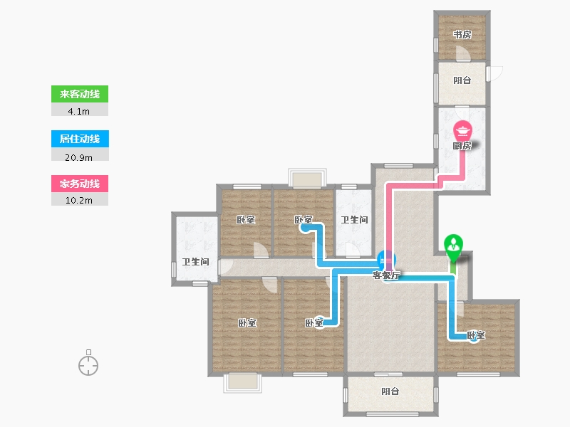 湖北省-武汉市-世茂锦绣长江-3期-173.00-户型库-动静线