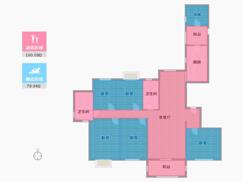 湖北省-武汉市-世茂锦绣长江-3期-173.00-户型库-动静分区