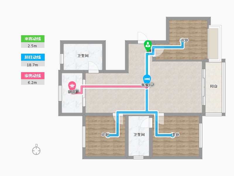 河北省-保定市-西泉北园-120.00-户型库-动静线