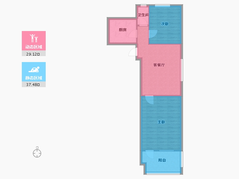 山东省-济南市-王官庄小区-四区-60.00-户型库-动静分区