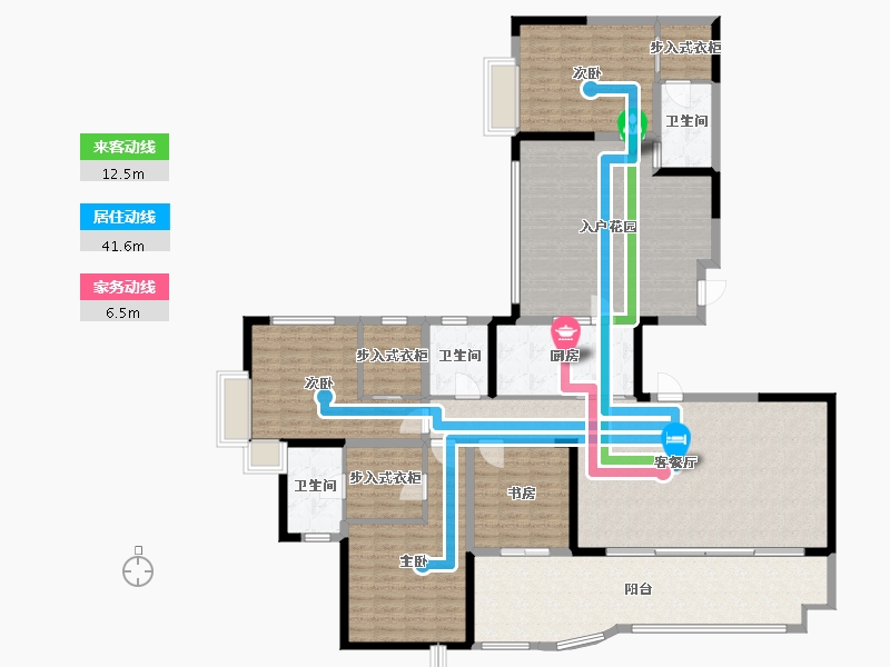 四川省-成都市-鹭湖宫-13区B-180.00-户型库-动静线