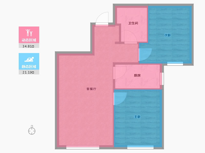 河北省-廊坊市-阳光新城-55.00-户型库-动静分区