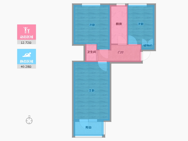 北京-北京市-首钢古城路居民区东区-45.14-户型库-动静分区