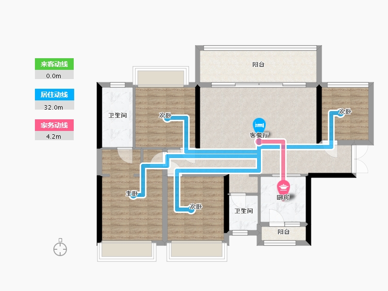 广东省-佛山市-电建地产·洺悦半岛-105.03-户型库-动静线