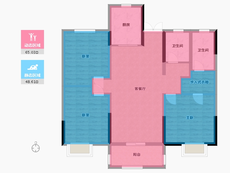 安徽省-淮南市-中电科八号院-101.24-户型库-动静分区