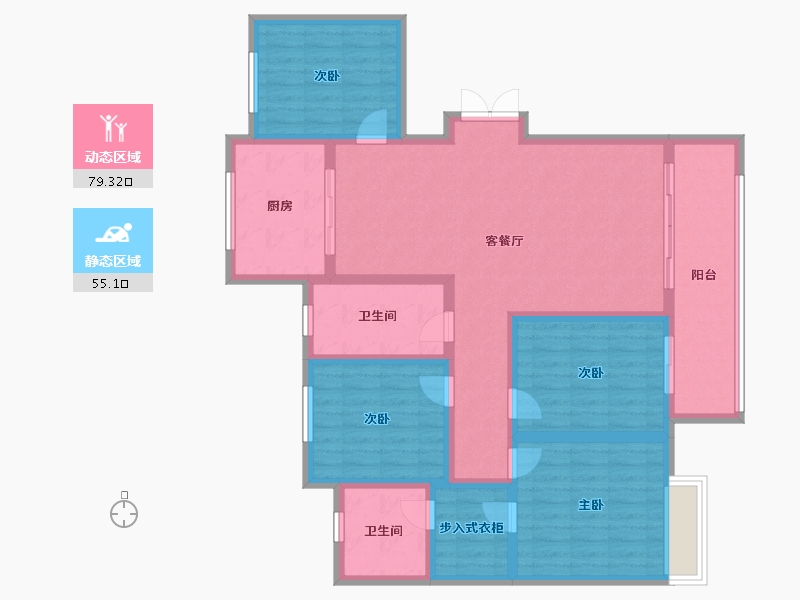 河南省-新乡市-太极御府-120.38-户型库-动静分区