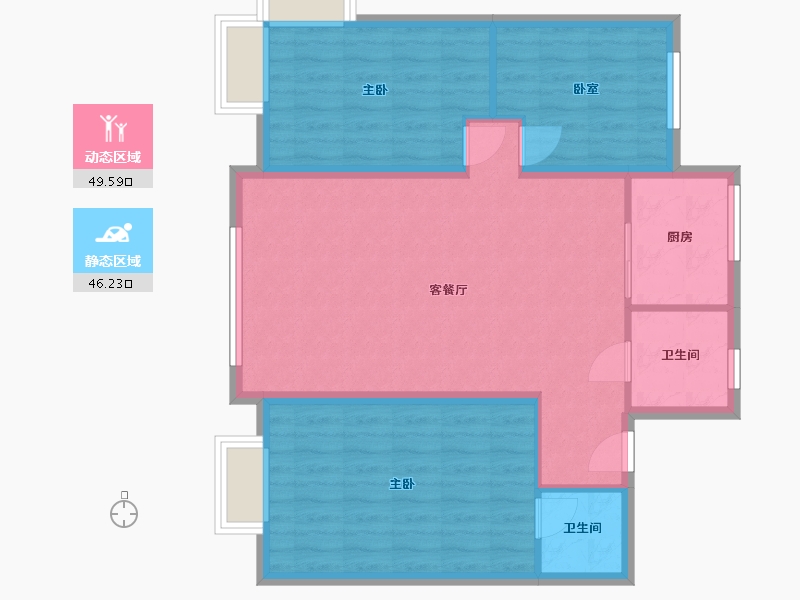 辽宁省-抚顺市-学府壹号-110.00-户型库-动静分区