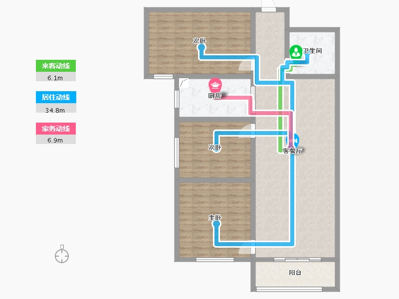 河北省-邯郸市-银泰祥苑-120.00-户型库-动静线