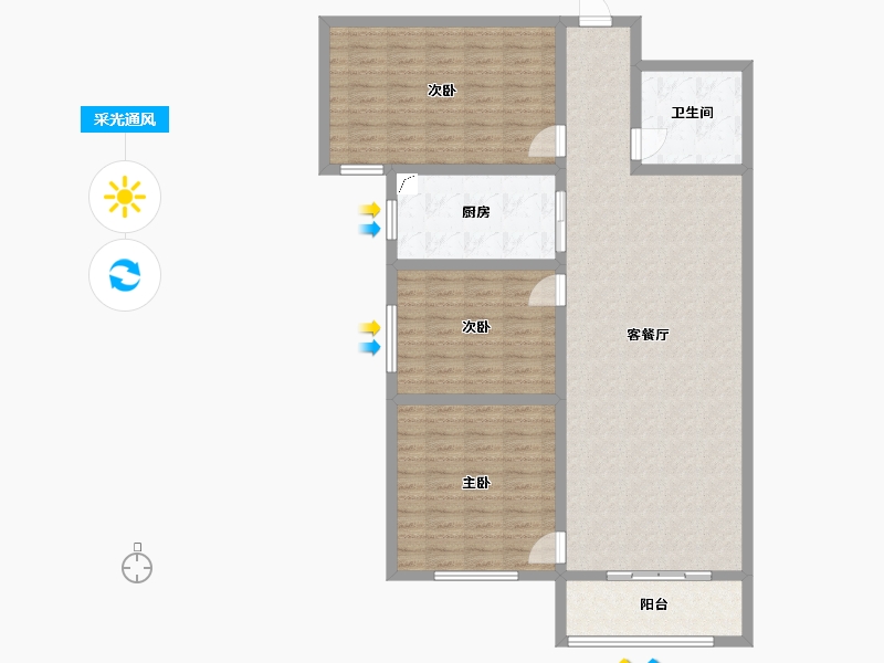 河北省-邯郸市-银泰祥苑-120.00-户型库-采光通风