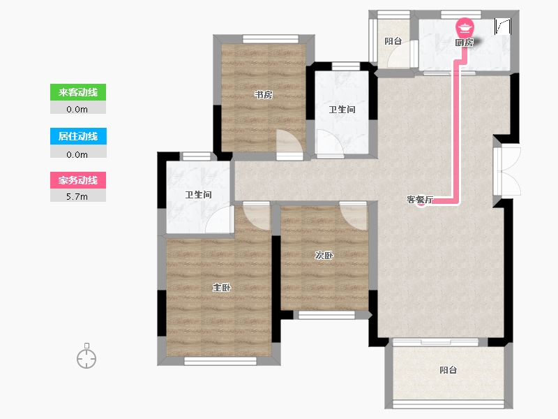 四川省-宜宾市-宜宾·临港新区·金科城-80.00-户型库-动静线