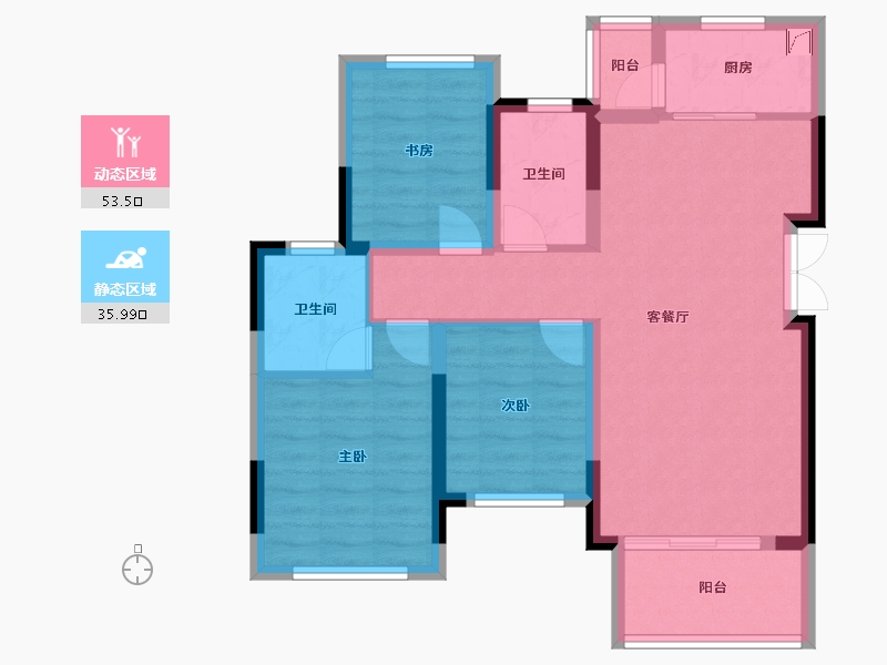 四川省-宜宾市-宜宾·临港新区·金科城-80.00-户型库-动静分区