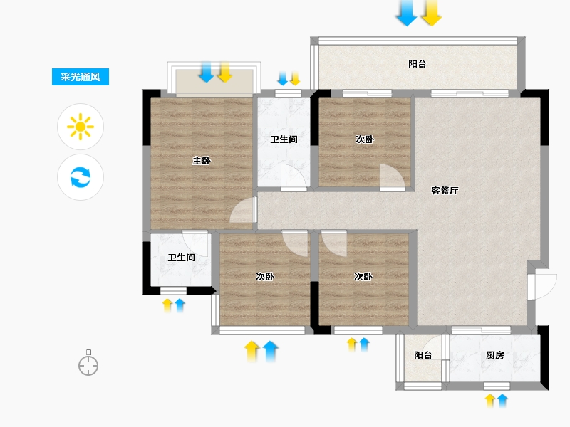 四川省-内江市-和喜 奥特莱斯-106.00-户型库-采光通风