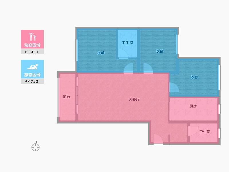 江苏省-连云港市-孔望尚府-100.00-户型库-动静分区