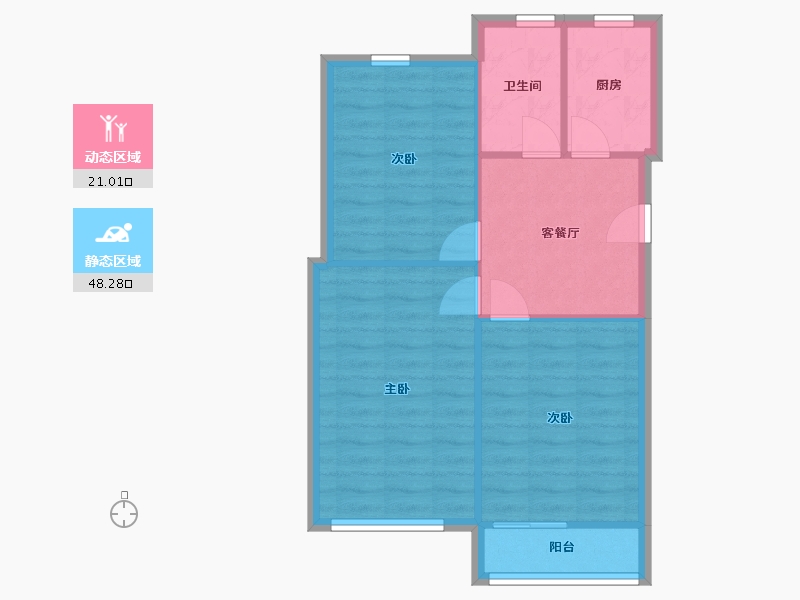 上海-上海市-杨高中路750弄76号-84.00-户型库-动静分区