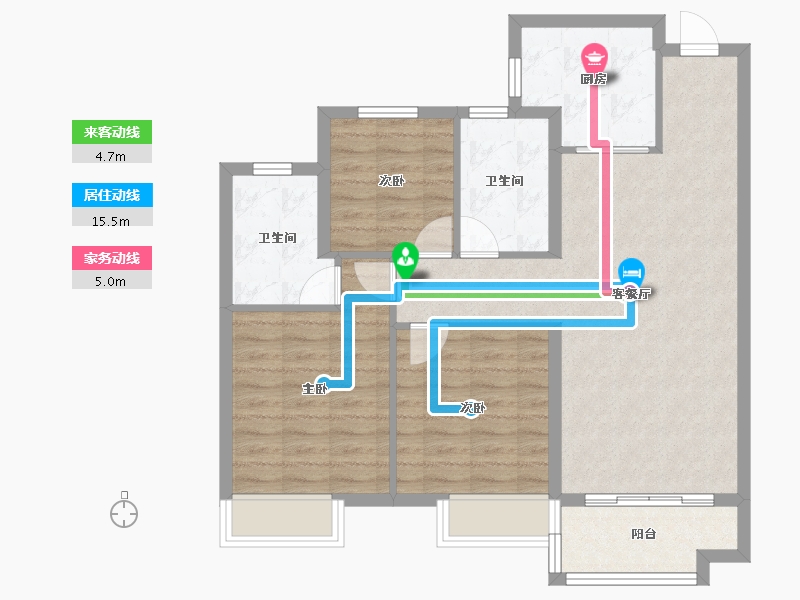 河北省-沧州市-保利香槟-85.00-户型库-动静线